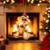 Home Festival Hanging Accents Bikini Christmas Ornaments, Quirky Santa Claus Dachshund Highland Cow Decoration, Hilarious Fireplace Ornaments Acrylic