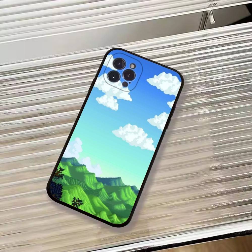 Смешная игра S-Stardew valley Чехол для телефона для iPhone 17, 16, 15, 14, 13, 12, 11 Plus, Pro Max, Другие Мягкий Черный Чехол