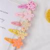 2/10pcs Glitter Flower Hair Clips Cute Children Girls Hairpins Candy Colors Floral Hairclips Kids Barrettes Hair Accessories