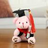 Adorable Graduation Teddy Bear Plush Toy With Glasses And Short Plush Material