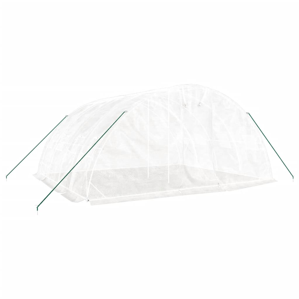 Greenhouse with Steel Frame White 20 m² 5 x 4 x 2.3 m