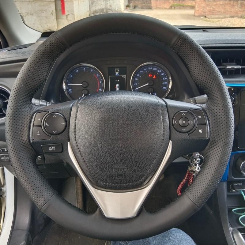 Чехол на руль из искусственной кожи, дышащий, для Toyota E'Z RAV4 Corolla iM Scion Auris, оплетка на руль Toyota