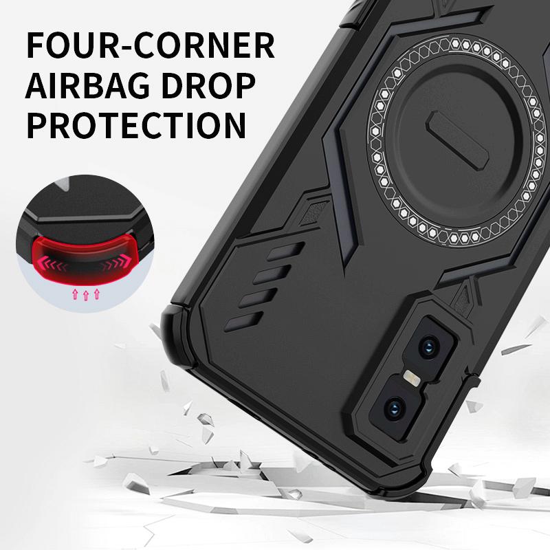 KEYSION Полый чехол с теплоотводом для Infinix GT 30 Pro 5G TPU+PC Магнитное охлаждение Ударопрочный чехол для телефона для Infinix GT 30