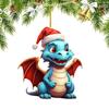 2D Acrylic Dragon Pendant Flying Dragon Xmas Dragon Keychain  Car Pendants