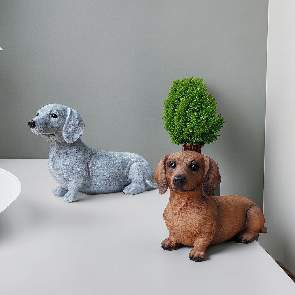 Новые украшения для таксы, креативный дом, гостиная, поделки из смолы, украшения для рабочего стола, украшения