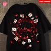 American Butterfly Poker Print T-shirt Men Women Summer 2025 New 100% Cotton Couple Short Sleeves T-shirt Y2k Top Mens Clothing