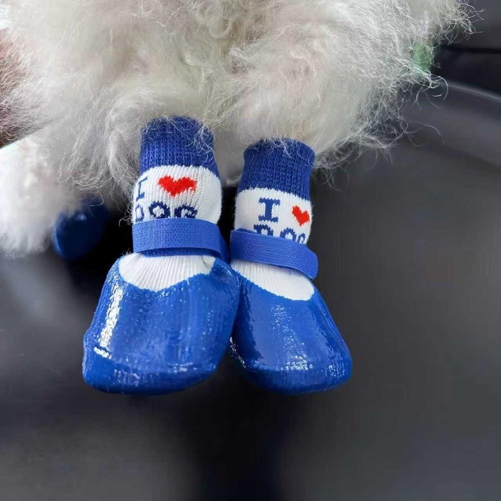 4 pieces/set Waterproof Pet Socks Booties Warm Dog Foot Covers Pet Paw Protector Outdoor