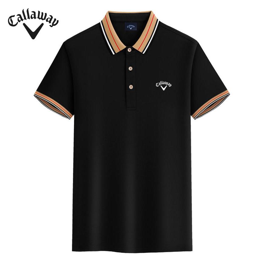 Callaway Лето 2025 года, новая вышитая деловая повседневная рубашка поло с лацканами, удобная новая рубашка поло для пары