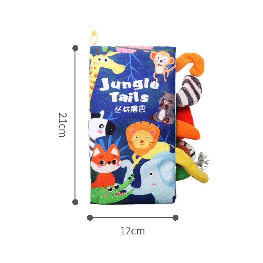 Animals Tail Kids Cloth Book Sound Paper Baby Early Learning Toy Learning Cognize