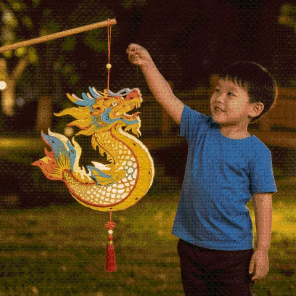 Three-Dimensional Dragon Fish Lantern Hand-Painted Mid-Autumn Fish Light  Team Building