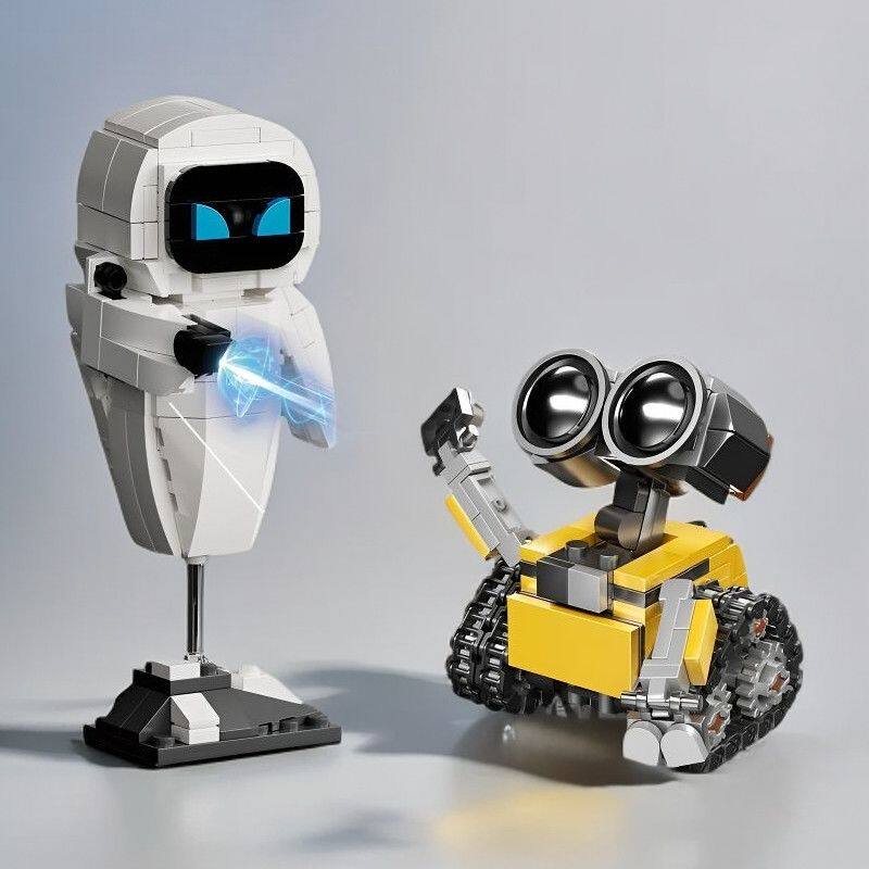 Classic Movie Walle Eva Robot Building Block Set Assembly Model MOC Educational Toy Brick Assembly Gift For Kids And Adults