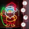 Christmas Day Santa Claus Neon Sign Light Up Room Sign LED Neon Sign Light USB Wall Bar Living Room Party Home Bedroom Office Ta