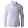 Korean Slim Fit Men's Long Sleeve Casual Shirt - Trendy Cross-border Foreign Trade Design.