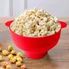 Foldable Silicone Popcorn Bowl Microwave Safe Heat Resistant Large Capacity with Lid Dishwasher Safe for Leisure Time Enjoyment