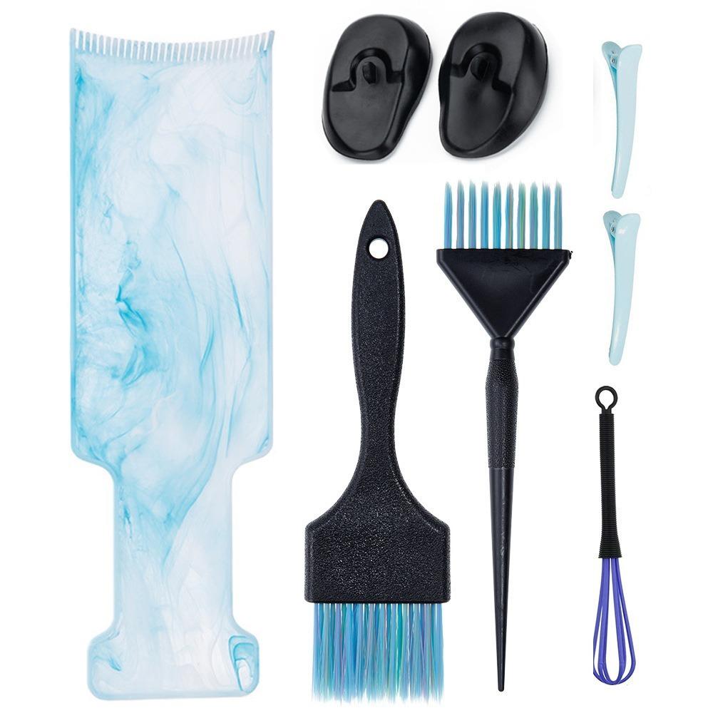 3/8pcs Professional Hair Styling and Highlight Dyeing Set Hairdressing Tools Mixing Stick Hair Dye Brush Dye Applicator