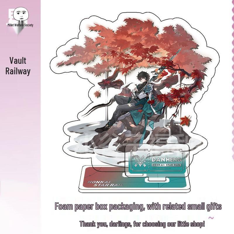 Набор Фигурок miHoYo Star Rail Светлячок Дань Хэн Луна: Ахерон, Авантюрин, Кафка, Серебряный Волк, Цзинлю, Сюэи Стенды