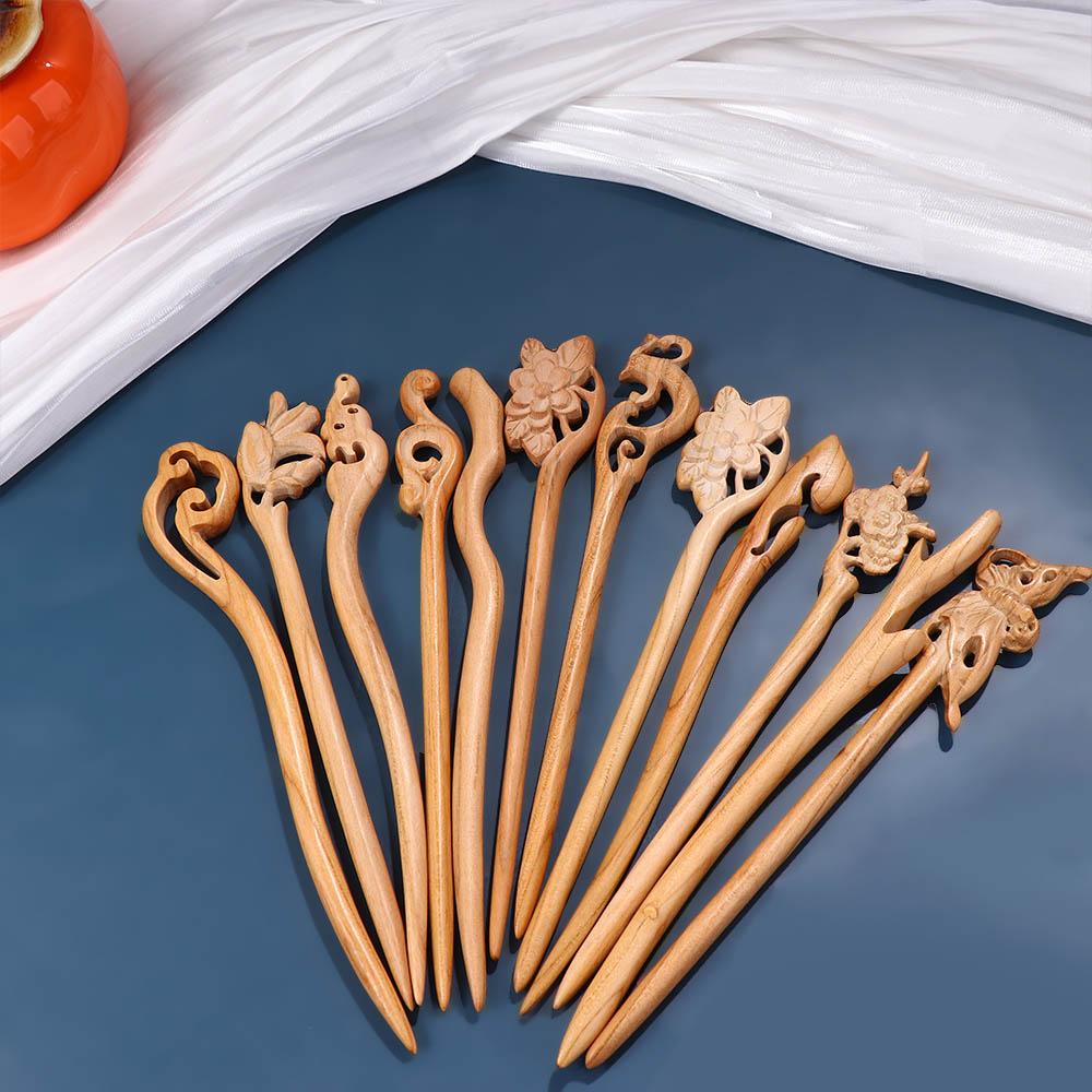 Hair Sticks Bird Cloud Women Hanfu Hairpins Korean Hair Clip Wooden Hair Sticks Chinese Hair Fork