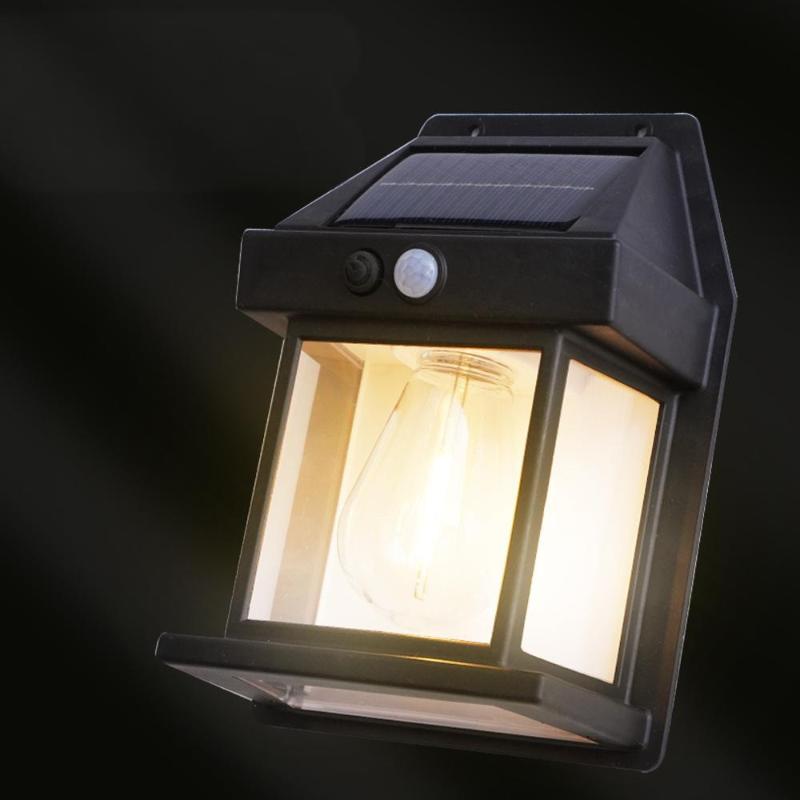 Наружный солнечный настенный светильник, водостойкая лампа на вольфрамовой нити, индукционная лампа, домашний садовый настенный светильник, освещение для виллы, ночник