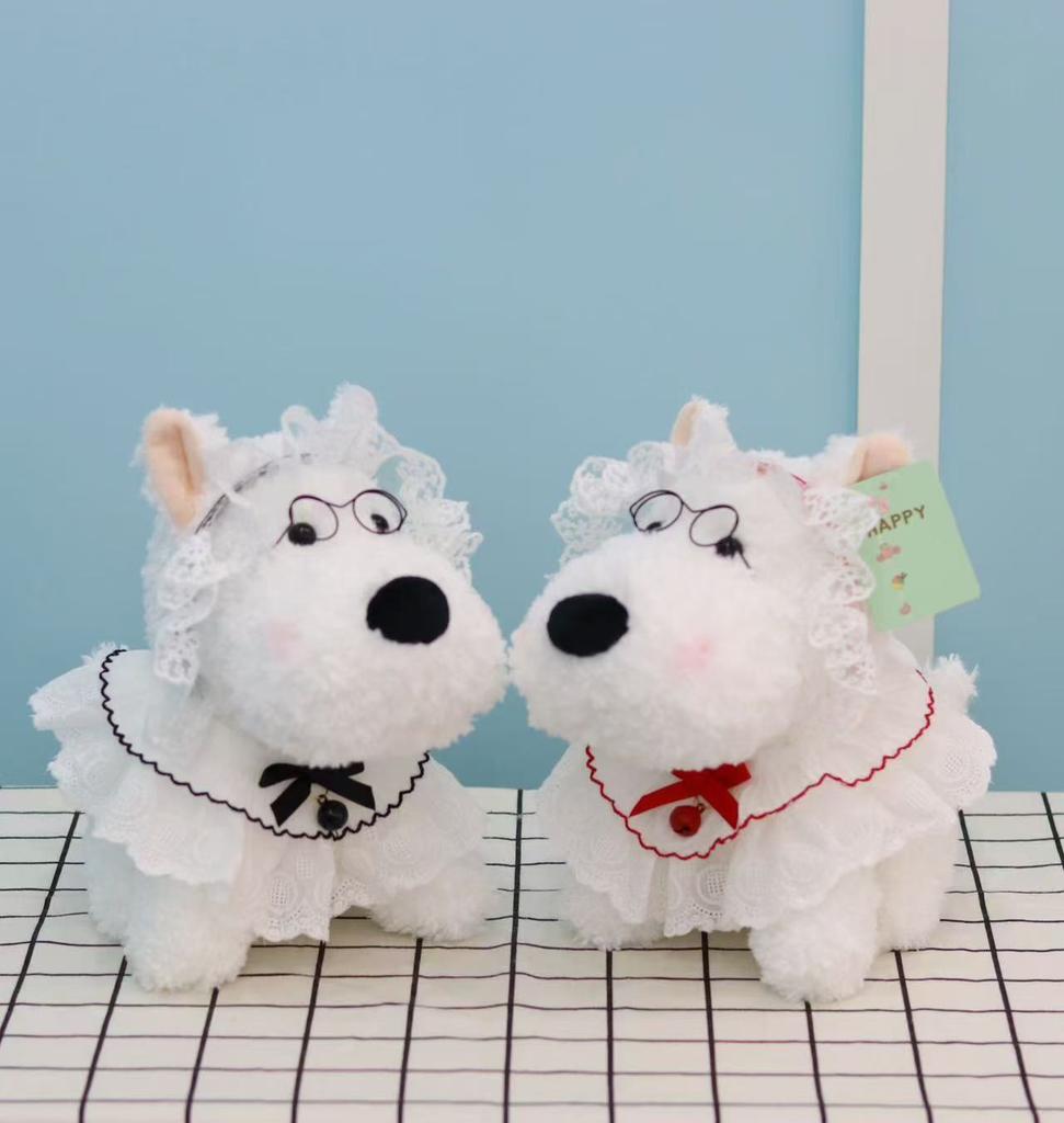 Cute West Highland Puppy Plush Toy Scribbled Puppy 8-inch Doll Doll Give Girls Creative Birthday Gift