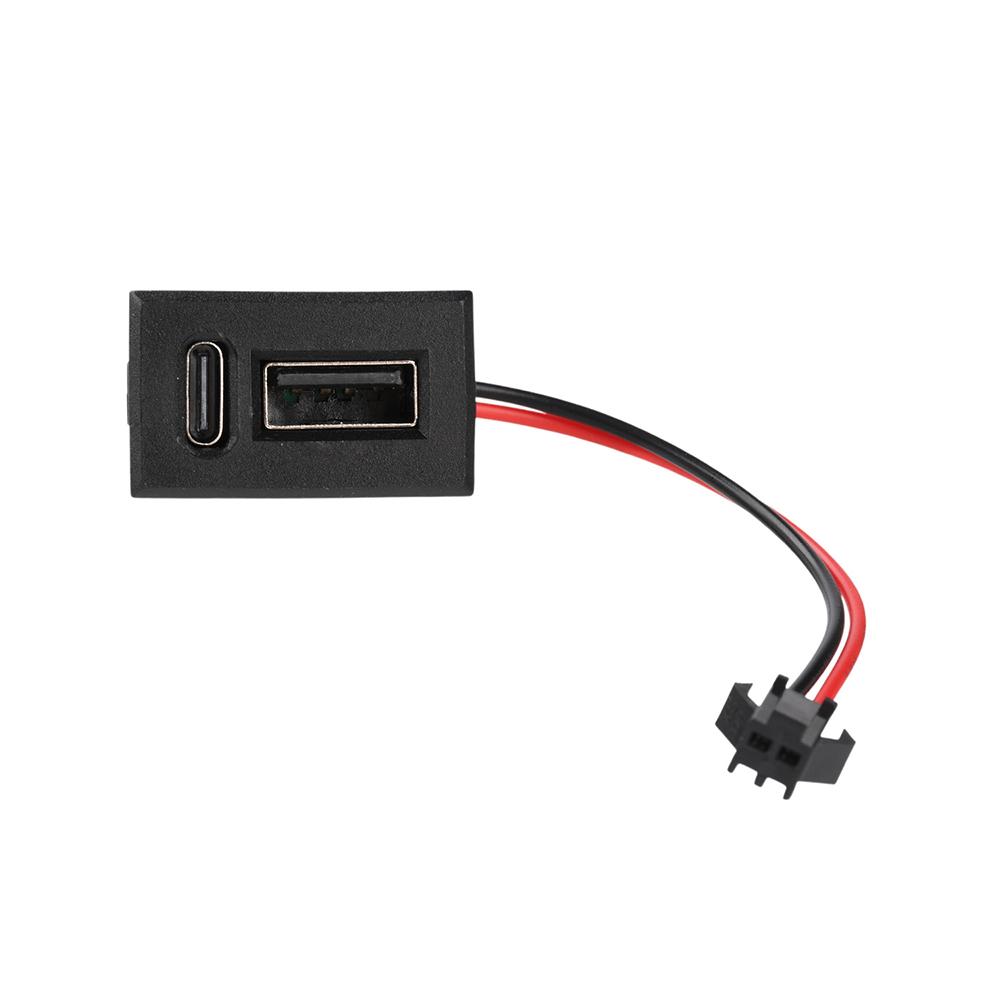 USB A & Type C Waterproof Female Connector, Direct Crimp Solder Terminal Durable 10000 Plug, for LED Light Phone Small Fan