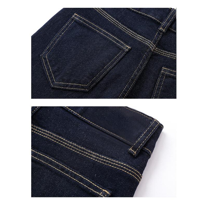 Женские весенние узкие брюки из денима с высокой талией и микроукороченными эластичными вставками