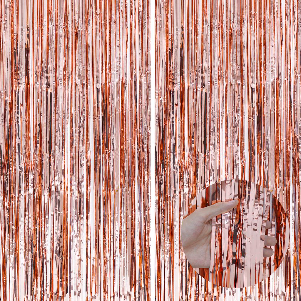 1 шт. Набор из 6,5 футов золотой алюминиевой фольги, ленточки, украшения для вечеринки по случаю дня рождения, занавеска с мишурой, фон, занавеска с бахромой