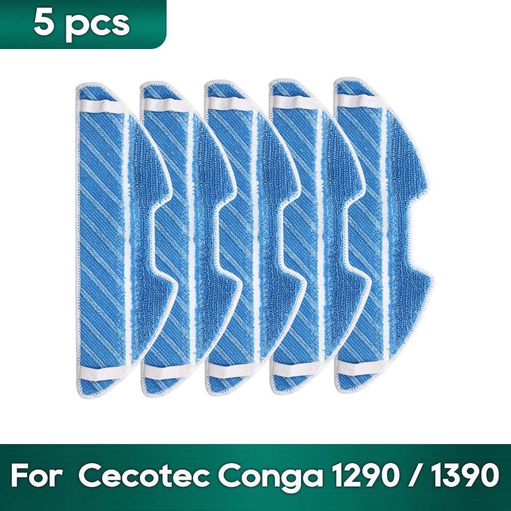 Совместимо для Cecotec Conga 1290 / 1390 / 1590 Робот-пылесос Запасные части Роликовая щетка Тряпка Насадка для швабры Ткань Hepa-фильтр