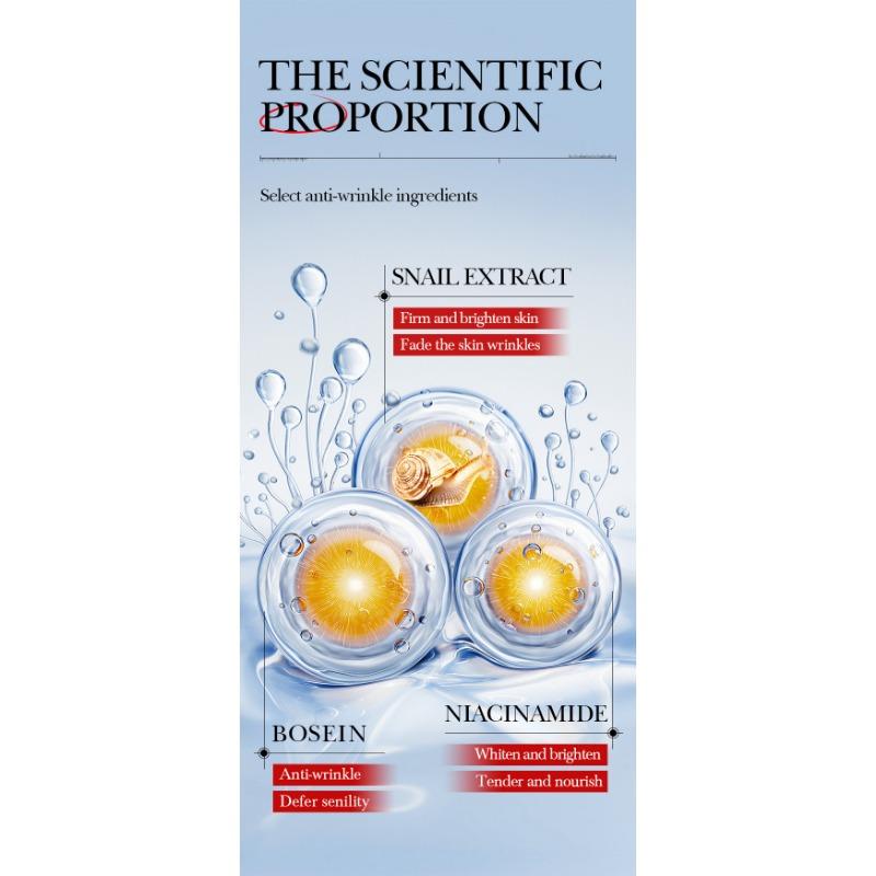 Улиточная эссенция Осветляющая двойная эссенция для лица Подтягивающая Отбеливающая Увлажняющая Восстанавливающая Улучшающая Темно-желтый