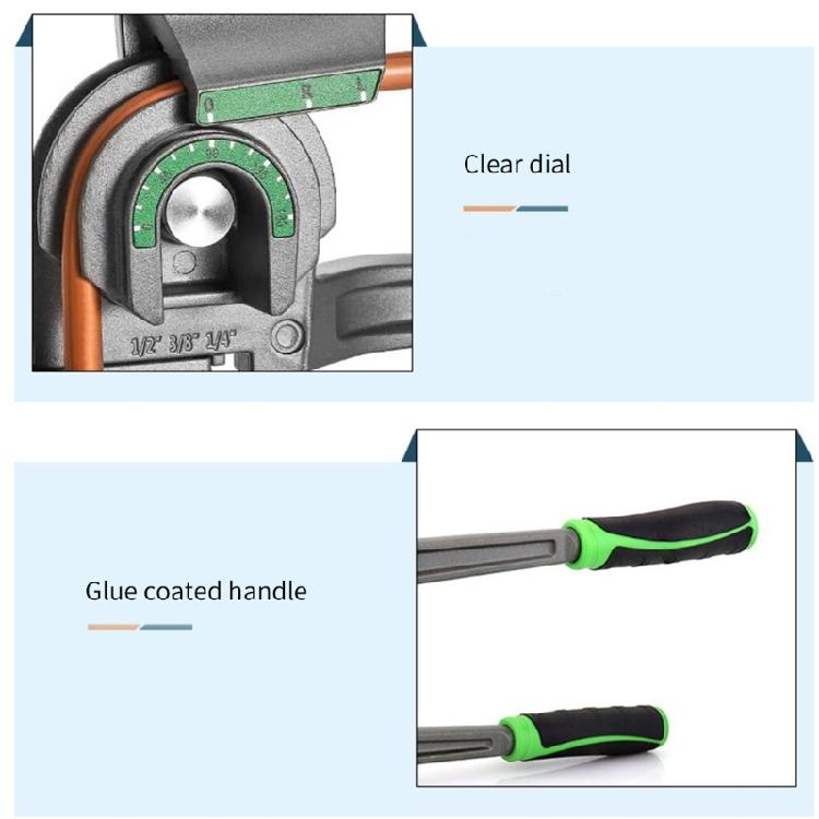 Трубогиб 1/4" 3/8" 1/2'' 5/16" 3-в-1 Гибка труб 180° HVAC Медь Алюминий