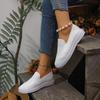 Foreign Trade Casual Single Shoes Women's Shoes Autumn New Fly-woven Mesh Round Head One Pedal Large Size Flat Bottom Cross-border Women