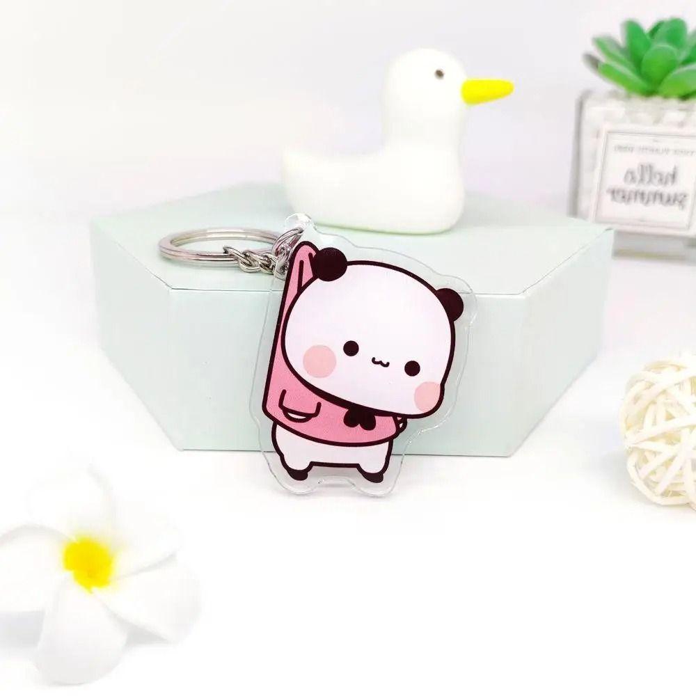 Animal Super Cute Couple Keychain Cartoon Cute Cartoon Bubu Dudu Key Chain Car Keyring
