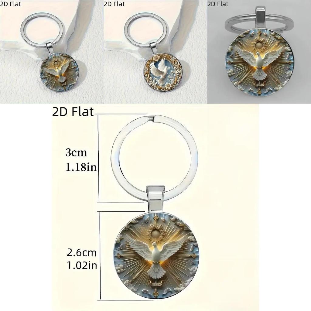 Светящийся кулон-брелок в виде голубя с европейским цинковым сплавом для ключей