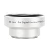 Optical Glass Silver 0.45X Camera Wide Angle Magnification Additional Lens for 30.5mm Camera Lenses