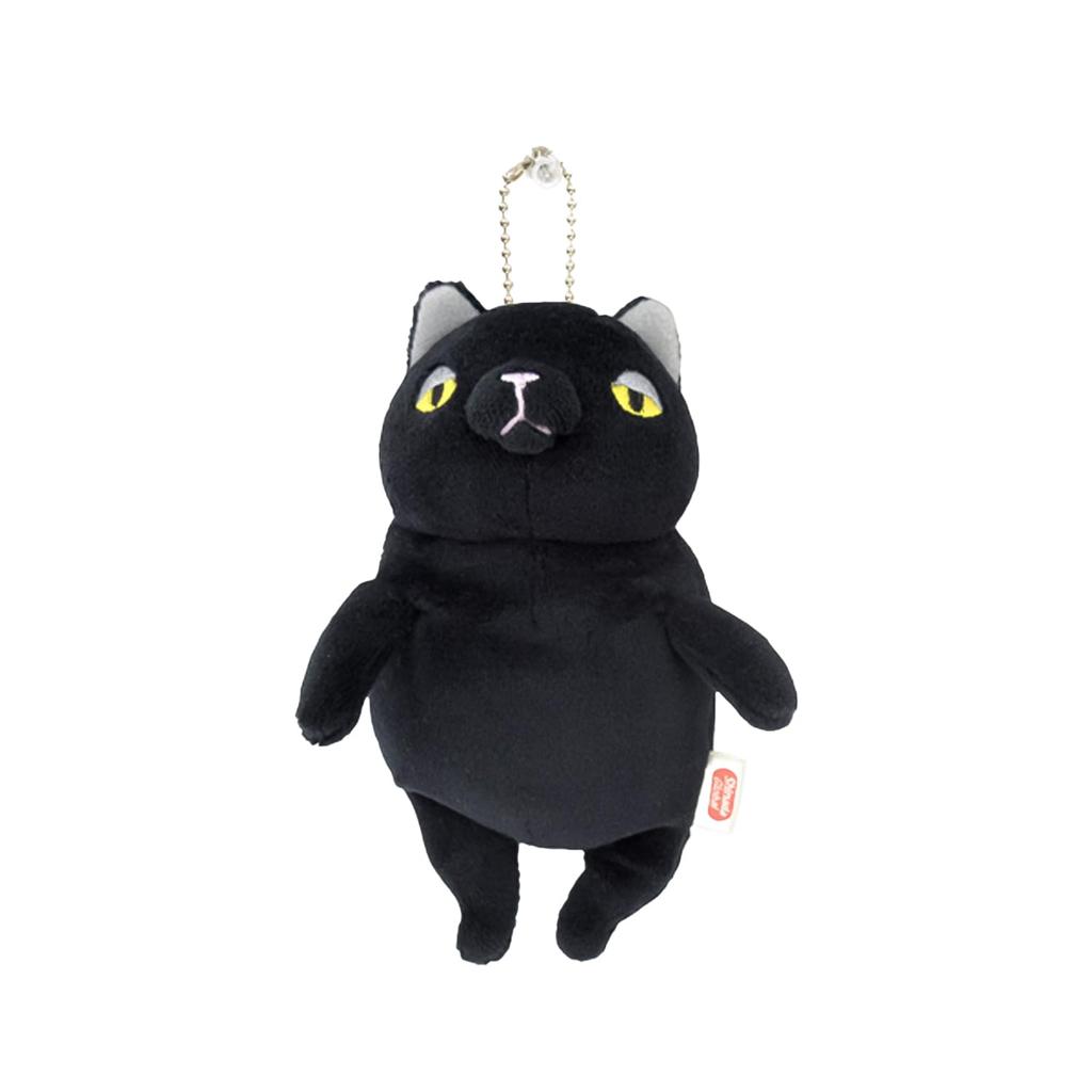 Shinada Global Mochi Series Mochi Cat Black 7 x 5 x 14 cm Plush Toy Cat Animal (mini) MONE-0088B