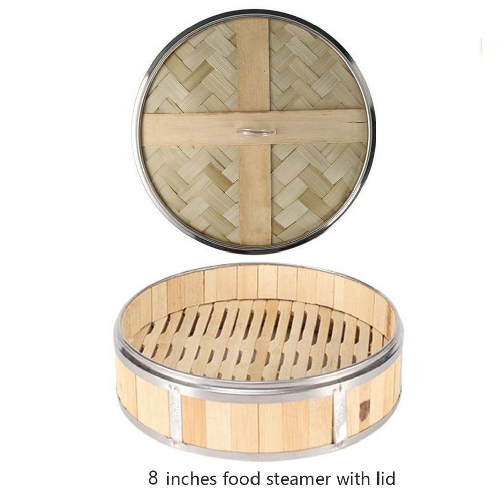 Гаджет Китайская бамбуковая крышка Пароварка-корзина для приготовления на пару Пароварка для продуктов Пароварка из бамбука Пароварка