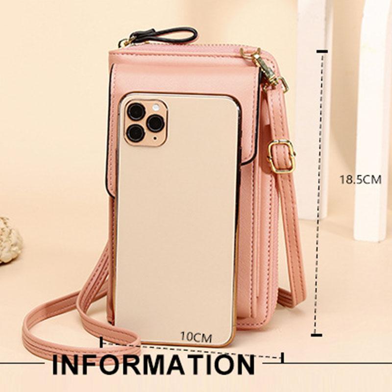 Women's Bag Creative Fashion Single Shoulder Bag Crossbody Bag Large Capacity Women's Long Purse Solid Color Mobile Phone Bag