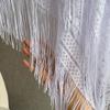 Летний кружевной вязаный ажурный шелковый шарф-шаль, длинный с тонким шарфом-накидкой