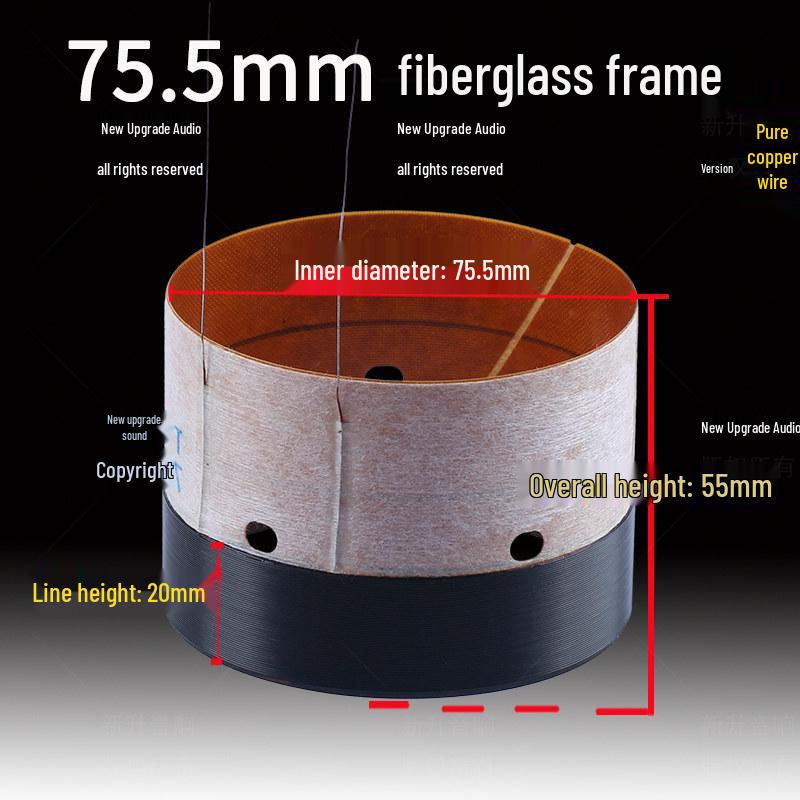 Bass Voice Coil Repair Kit: Round Wire 65.5/75.5/99.5mm, 100 Core, 12/15 Inch Speaker Parts