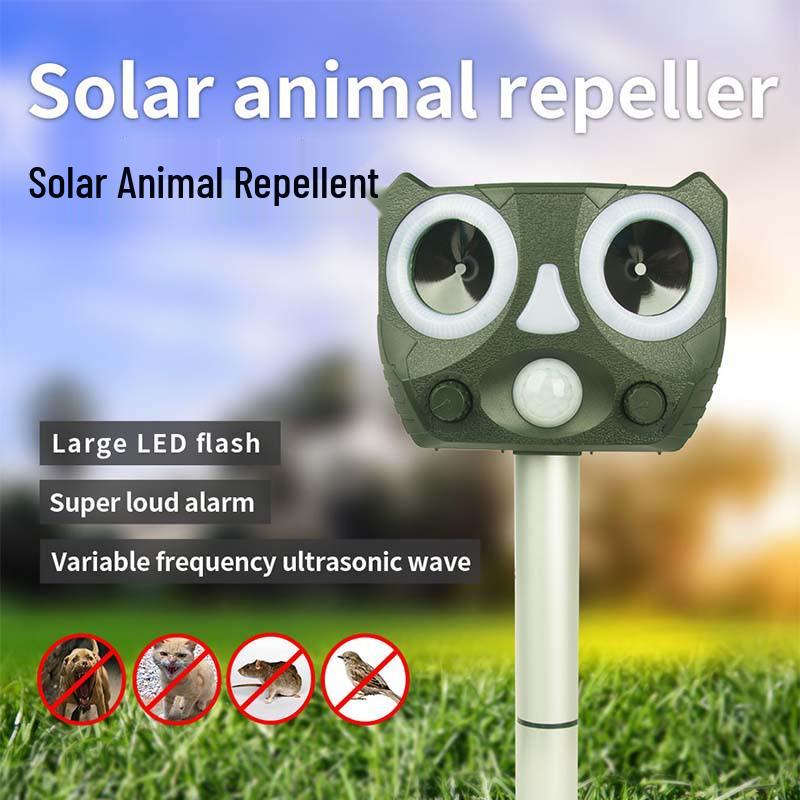 Ultrasonic Solar Animal Repellent: Bird, Cat & Rat Deterrent