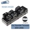 93501-H1120 Передний Левый Электрический Главный Переключатель Управления Стеклоподъемником Кнопка Стеклоподъемника для Hyundai Terracan 2001-2006 93501H1120
