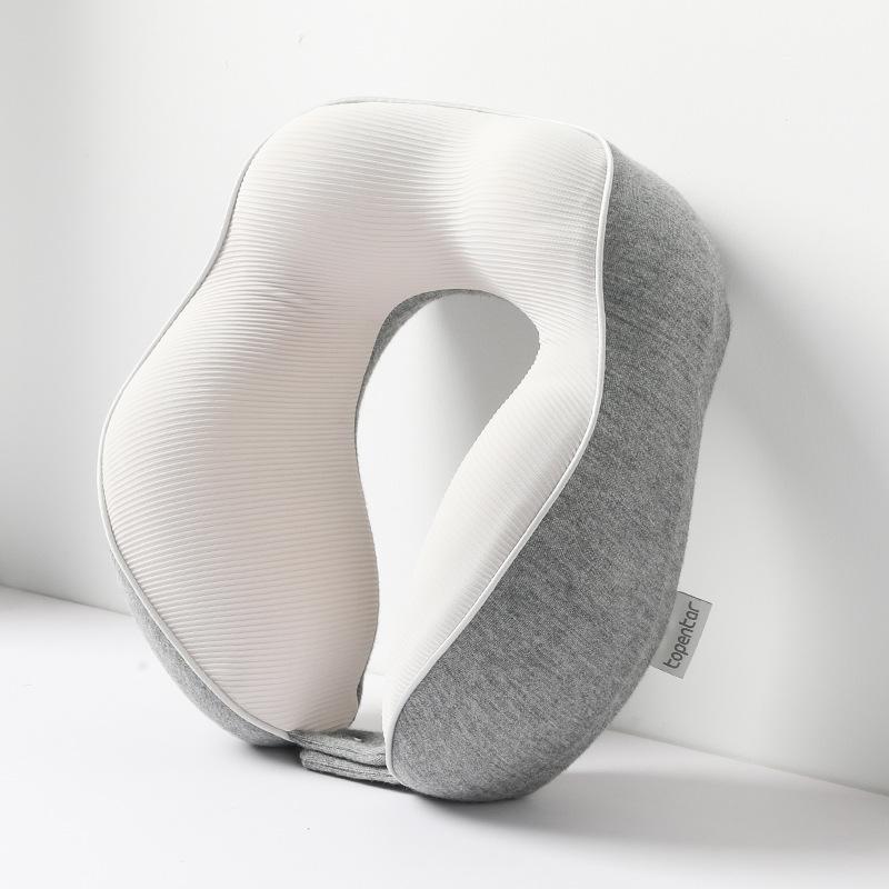 Memory cotton u-shaped pillow ice silk fabric zero-feeling pressure-free space memory cotton neck pillow