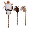 Stick Horse Plush with Neighing Galloping Sounds Pony Horseback Riding Game Stuffed Stick Horse Anim