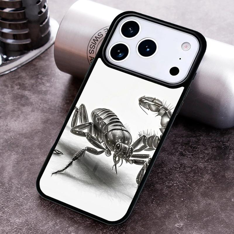 Чехол для телефона 'Скорпион' для iPhone 17,16e,15,14,13,12,11,Mini,Pro,MAX, мягкий силиконовый чехол