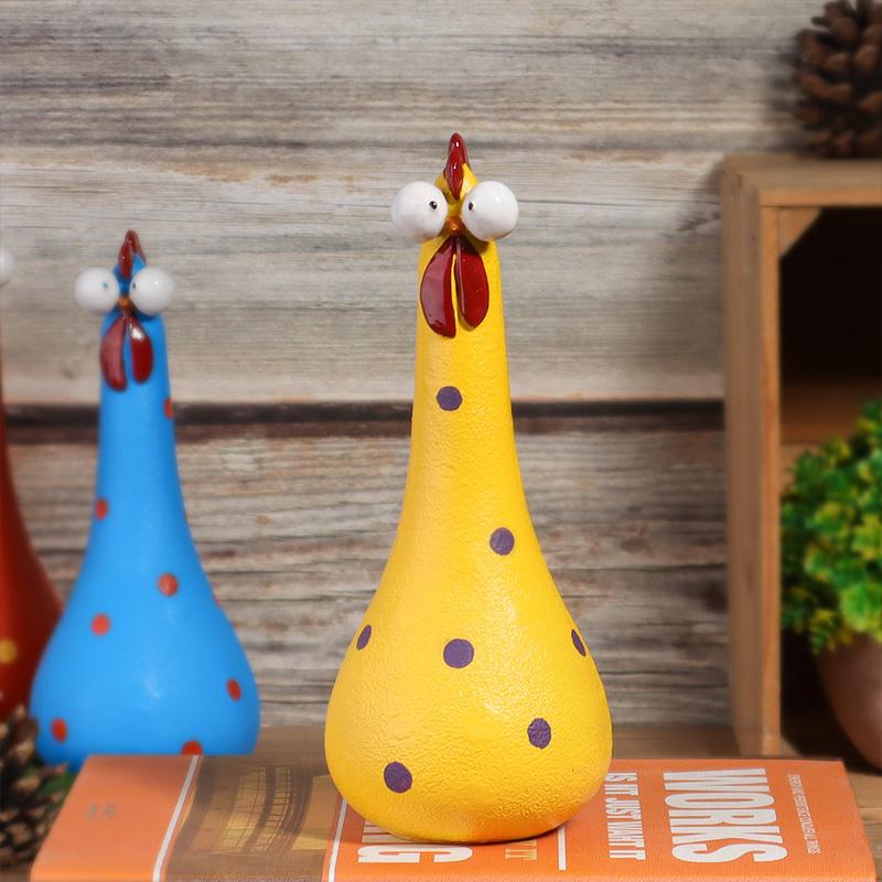 Скульптура петуха с большими глазами, декоративное украшение для домашней жизни, подходит для украшения спален, гостиных, кабинетов