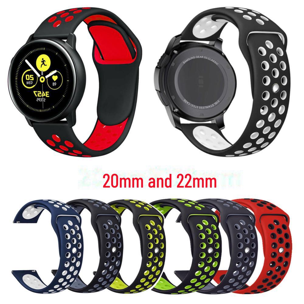 «Двухцветный силиконовый ремешок для Huawei GT3, Samsung S4, Huami GT2pro, Honor Magic2, Xiaomi Watches»