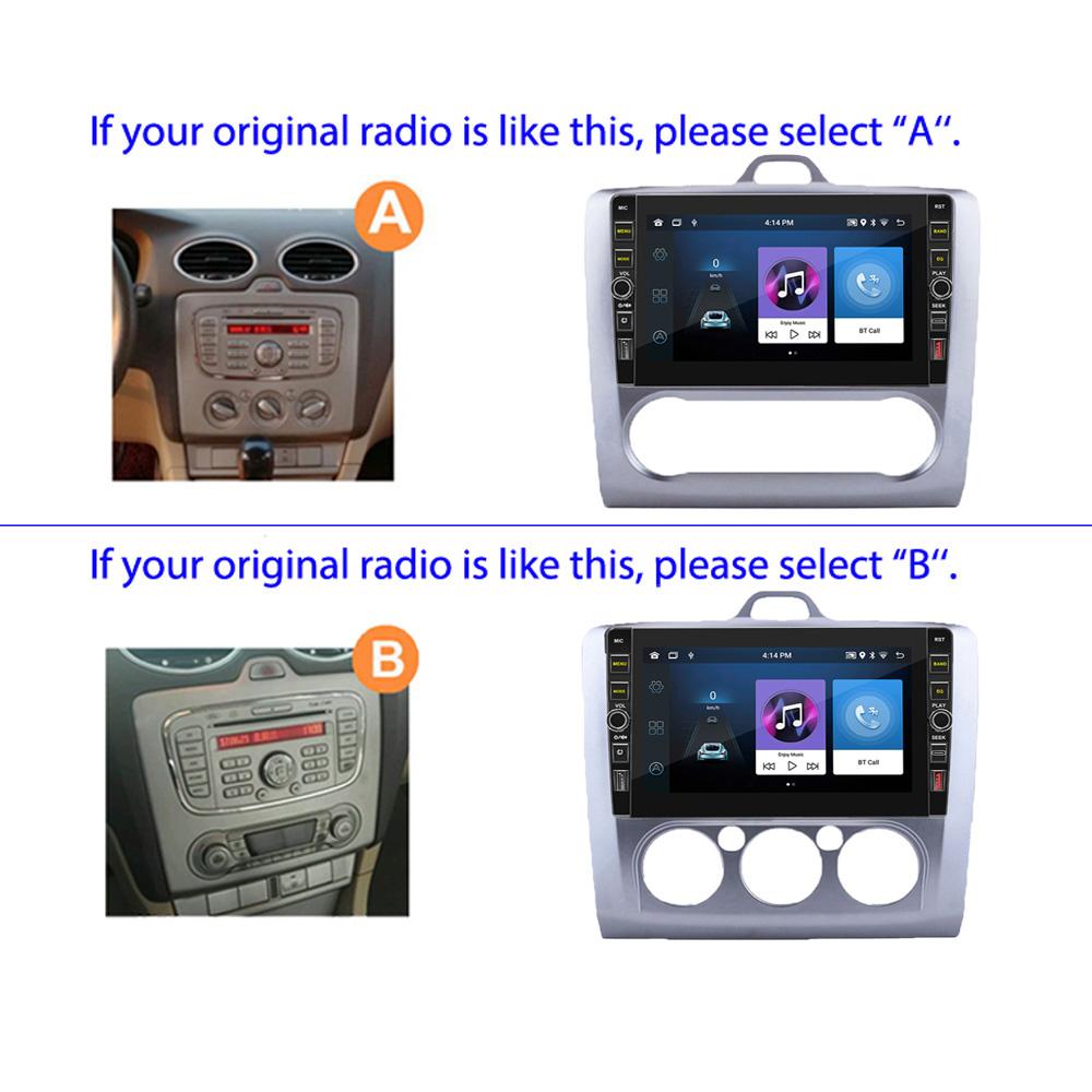 8-дюймовый автомобильный радиоприемник на базе Android для Ford Focus EXI MT AT 2 3 Mk2 Mk3 2004-2011 с кнопочной ручкой, мультимедийный плеер, навигация, GPS 1 + 32 ГБ