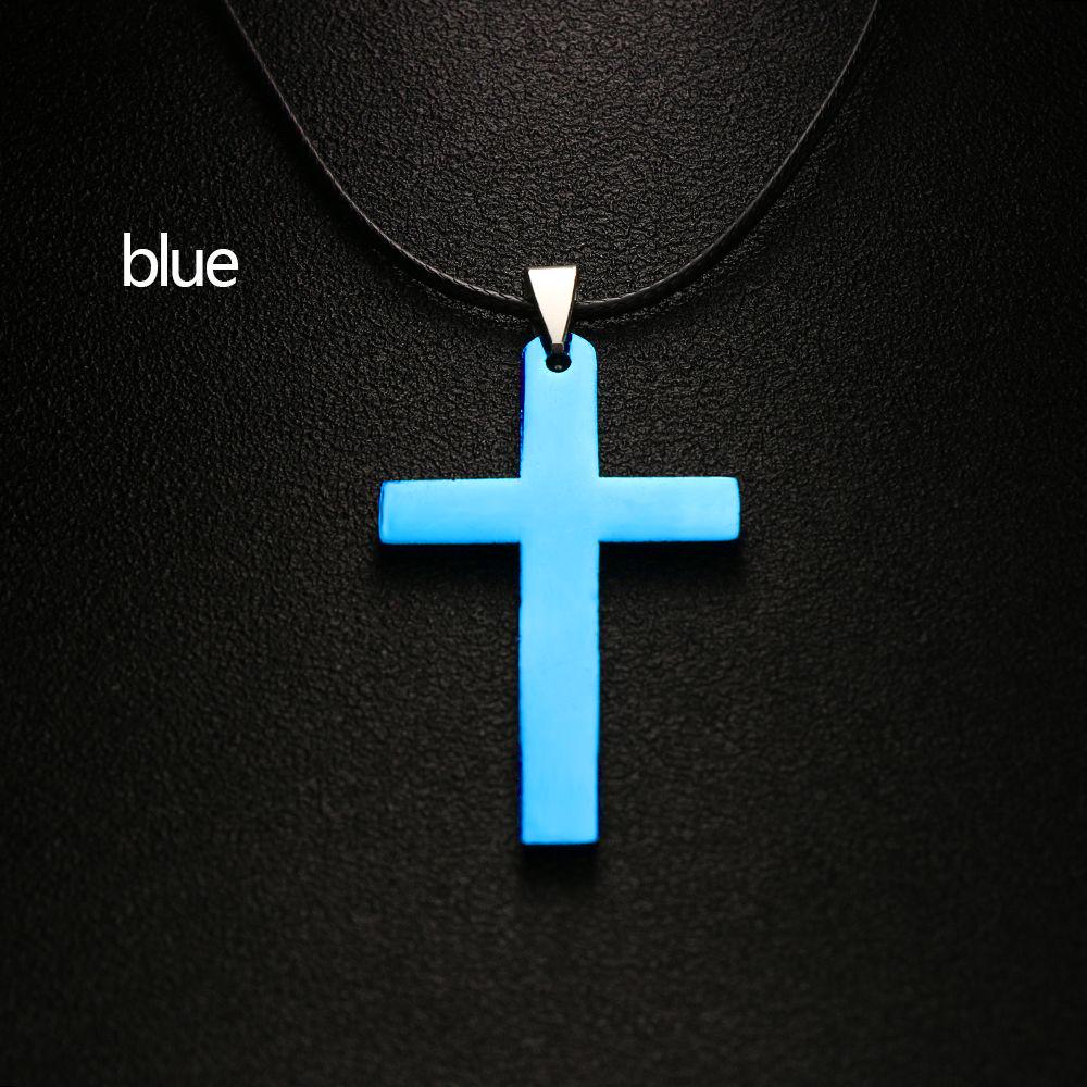 Jewelry Statement Alloy Stainless Steel Cross Pendant Link Chain Men Necklace
