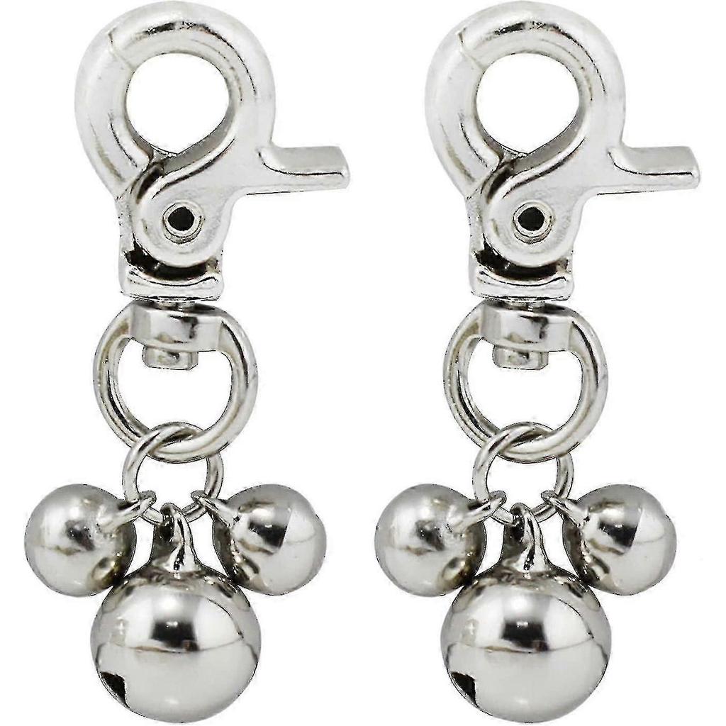 Set Of 2 Bell Pendants For Dog Or Cat Collar (3 Hanging Bells)