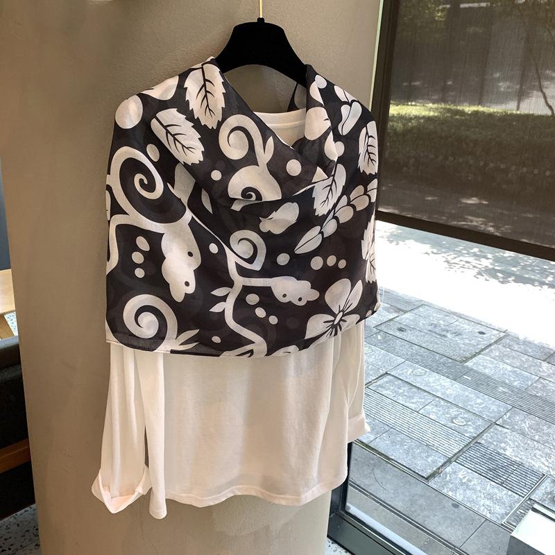 Spring Classic Plaid Splicing Scarf Cloak High Fashion Decoration Versatile Sunscreen Printed Shawl Scarf Women