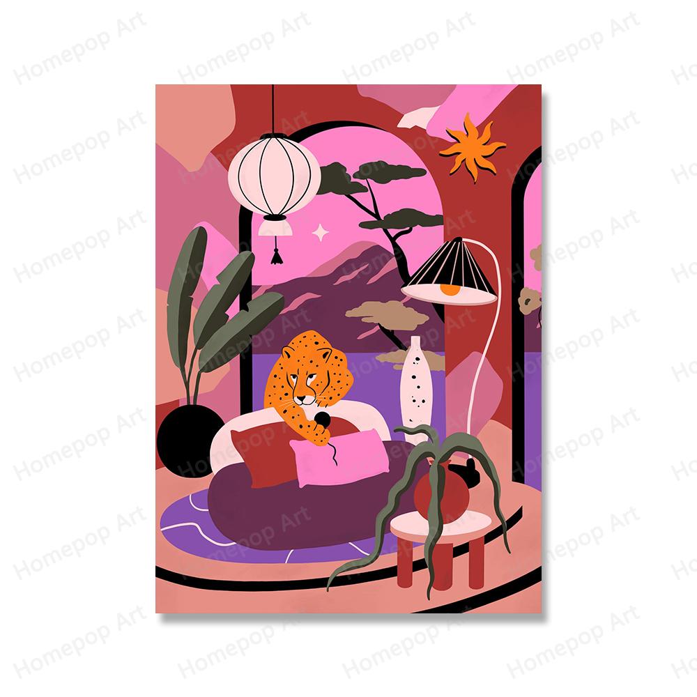 Тигровый рай, лес, животное, настенная живопись на холсте, абстрактные постеры с изображением гепарда и принты, фотографии для гостиной, украшение для дома